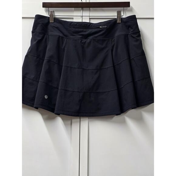 Lululemon Pace Rival Skirt Skort Black Running Tennis Size 12 Women’s - Picture 6 of 7